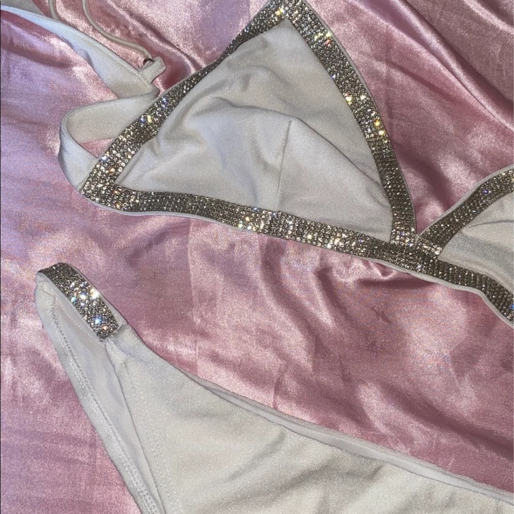 Satin Rhinestone Bikini